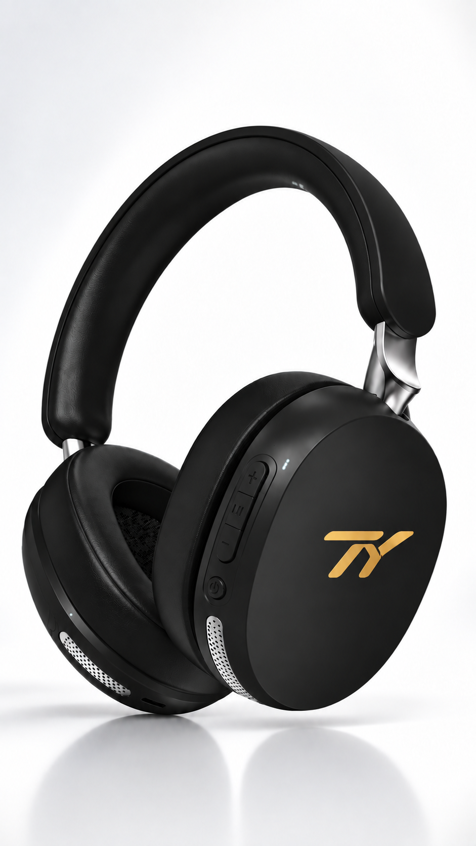 Black TY Flagship ANC Style 2 headphones with a gold TY logo