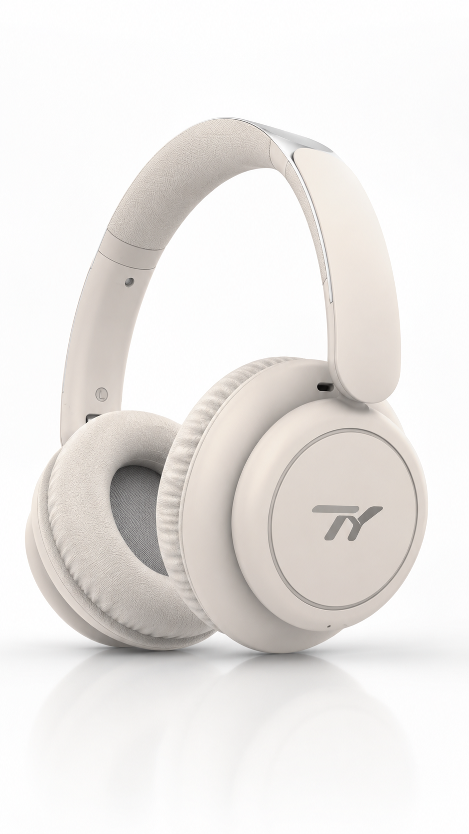 Ivory TY Foldable ANC Style 1 headphones in an angled product view