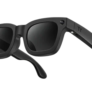 Black TY AI Glasses Adaptive Tint product finish