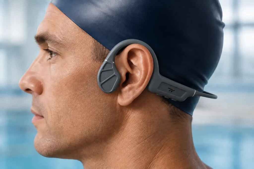 TY Swim Pro worn in an everyday setting in Graphite